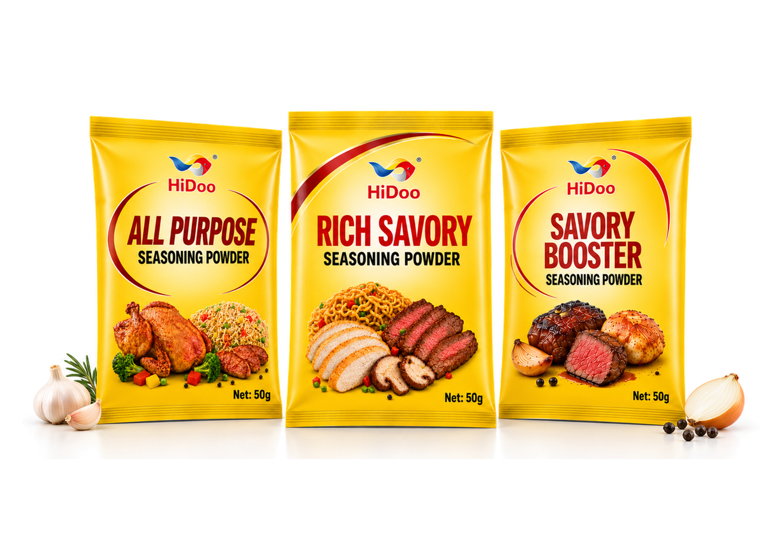 Compound Seasonings — approved HiDoo product packaging composition
